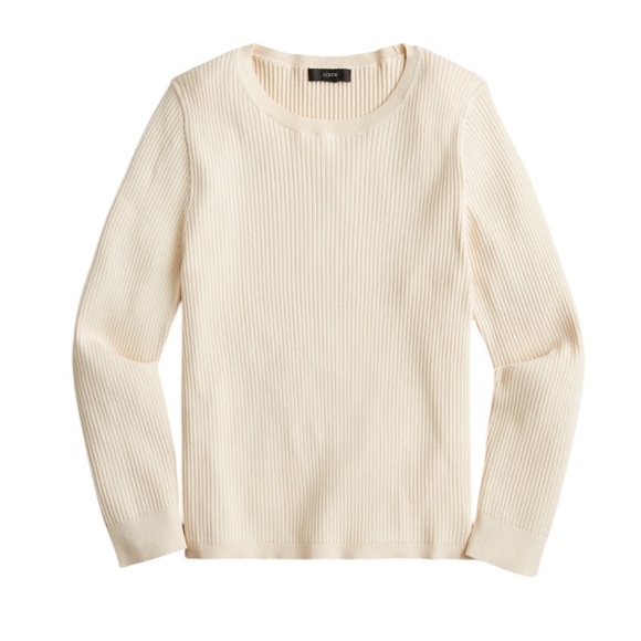 J Crew Supersculpt Ribbed Sweater Peach Orange Womens Medium - Picture 1 of 8